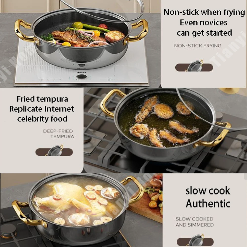 Stainless Steel Pan With Lid 5