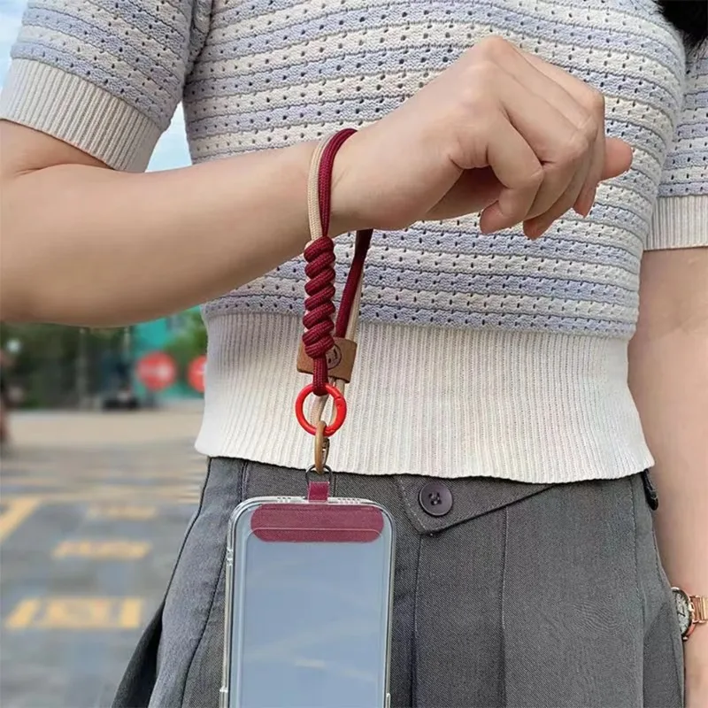 Luxury Braided Wristband Mobile Phone Lanyard with Multifunctional Pendant