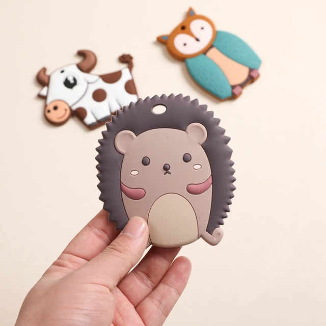 Let's Make Cartoon Animal Hedgehog Baby Silicone Teether Rodent BPA Food Free Silicone Nursing Pacifier Clip Baby Teeth Toys 2