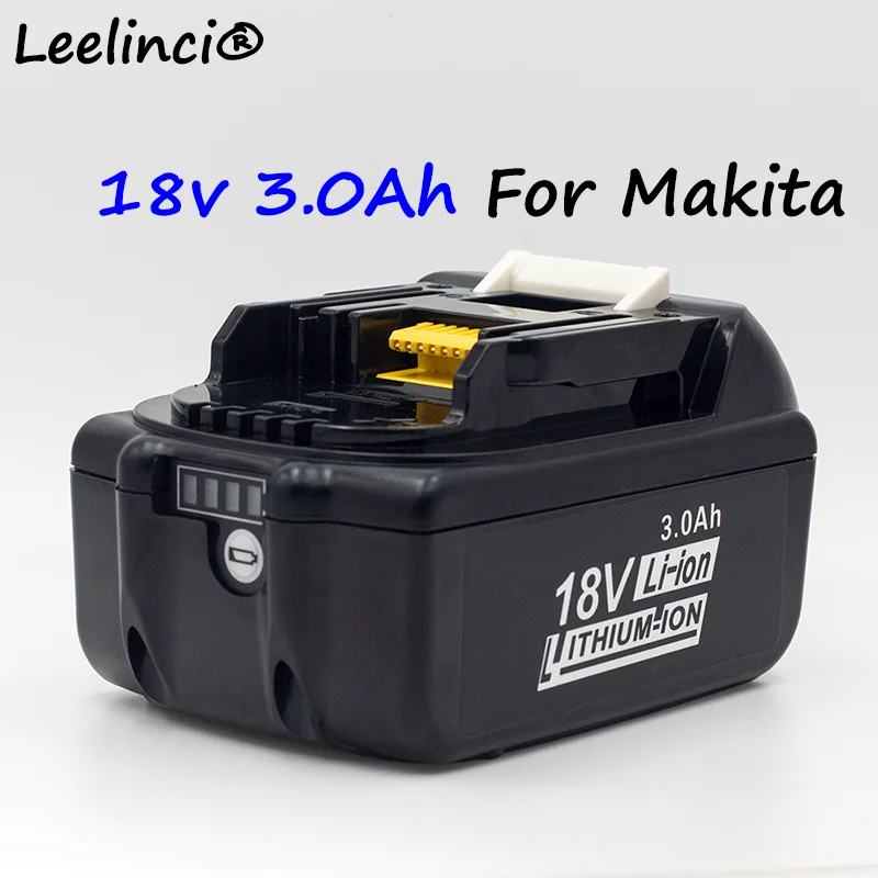

Leelinci 18v 3.0Ah Replacement Battery For Makita 18V Li-Ion batteries For Makita BL830 BL1840 BL1850 BL1860 LXT400 With Charger