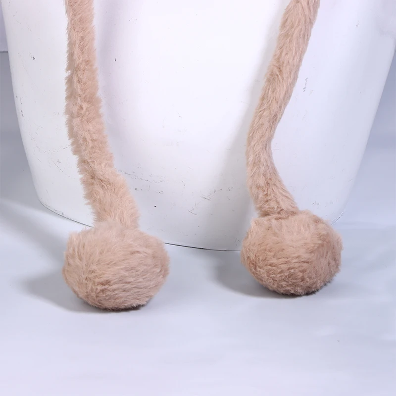 Lindo conjunto de gorro y bufanda con capucha de piel con orejas de oso