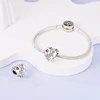 925 Silver Color Heart Shaped Dad and Mom Warm Family Charms Beads Fit Qikaola Original Bracelets DIY Mother's Day Jewelry Gifts 3