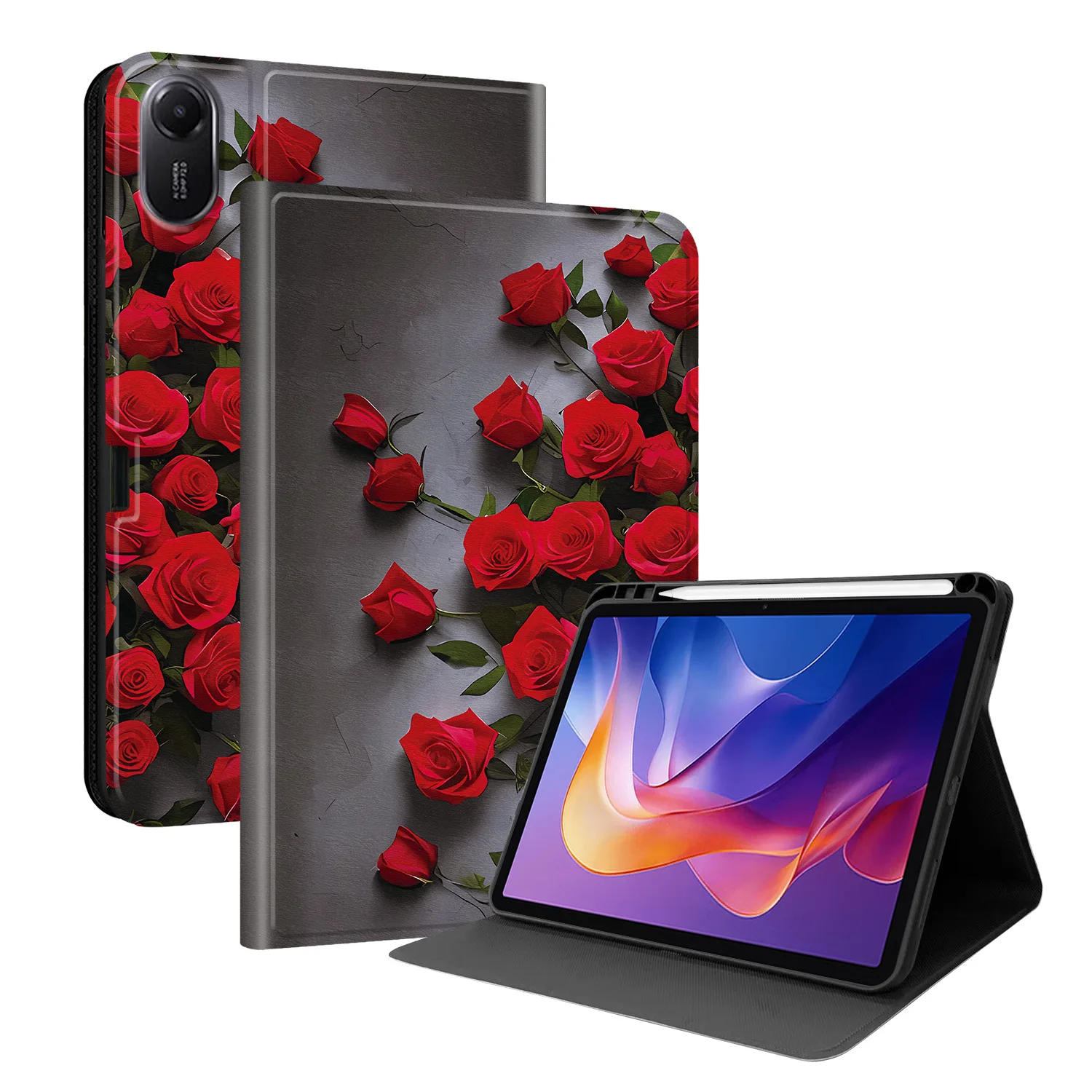 Premium Tablet Stand Cover with Pencil Holder - Universal Fit