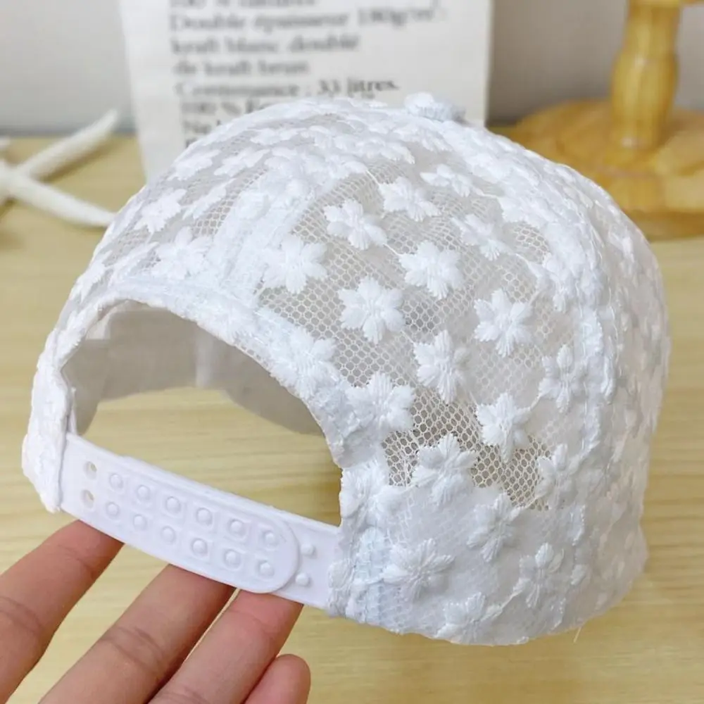Breathable Embroidery Ladies Caps Quick Drying Hollow Out Baseball Hat Lace Mesh Ultra-Thin Flower Baseball Cap Go Fishing