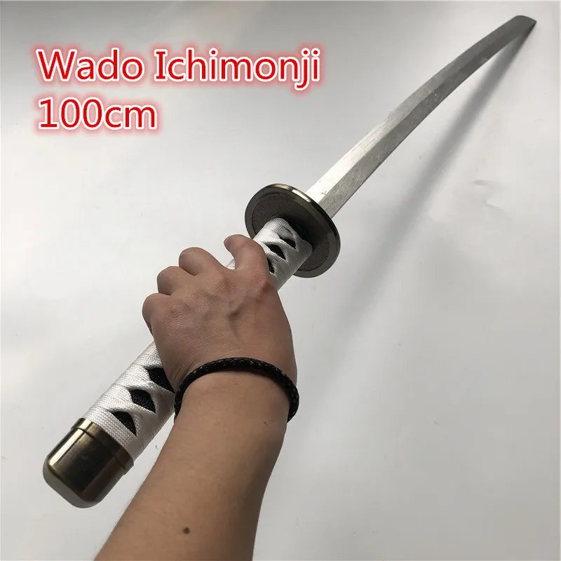 

Anime Cosplay 1:1 Wado Ichimonji Roronoa Zoro Sword Weapon Armed Katana Espada Wood Ninja Knife Samurai Sword Prop Toys 100cm