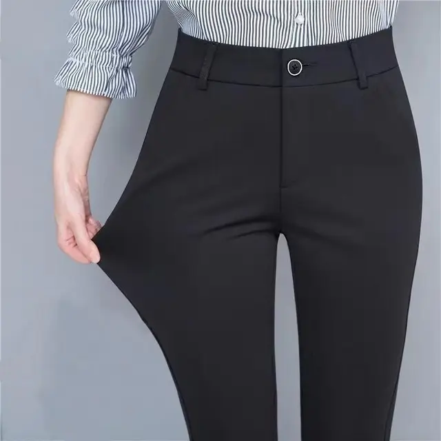 New Suit Pants Women's Spring and Autumn Pendant High Waist Straight Pants Loose and Thin Casual Versatile 1