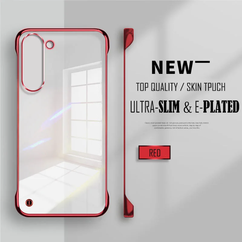 Transparent Slim Frameless Phone Case with Enhanced Back Protection