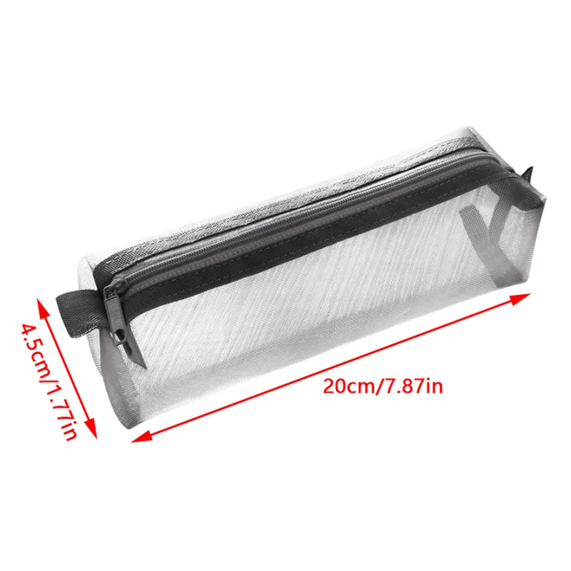 Make-up-Beutel Lippenstift Make-up Pinsel Aufbewahrung taschen Student transparente Mesh Bleistift Fall ins Reise Kosmetik Veranstalter für Frauen – Detail 10