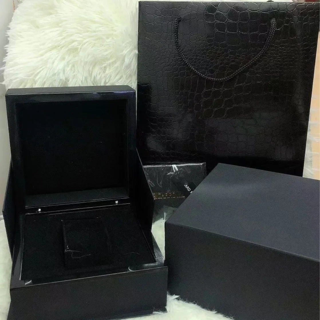 リシャール・ミル RM ウォッチボックス 収納ケース フルセット オーナーズマニュアル付属 デミル包装袋 高級時計ケース オーガナイザー