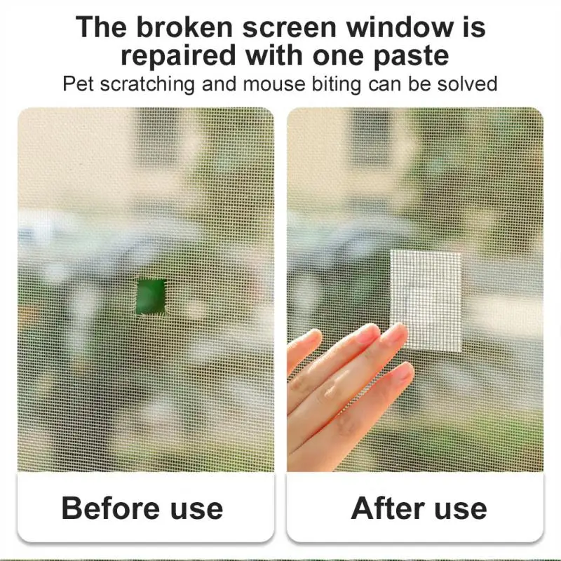 

Window Screen Repair Self-adhesive Net Door Waterproof Fix Patch Anti-Insect Mosquito Mesh Broken Holes Repair