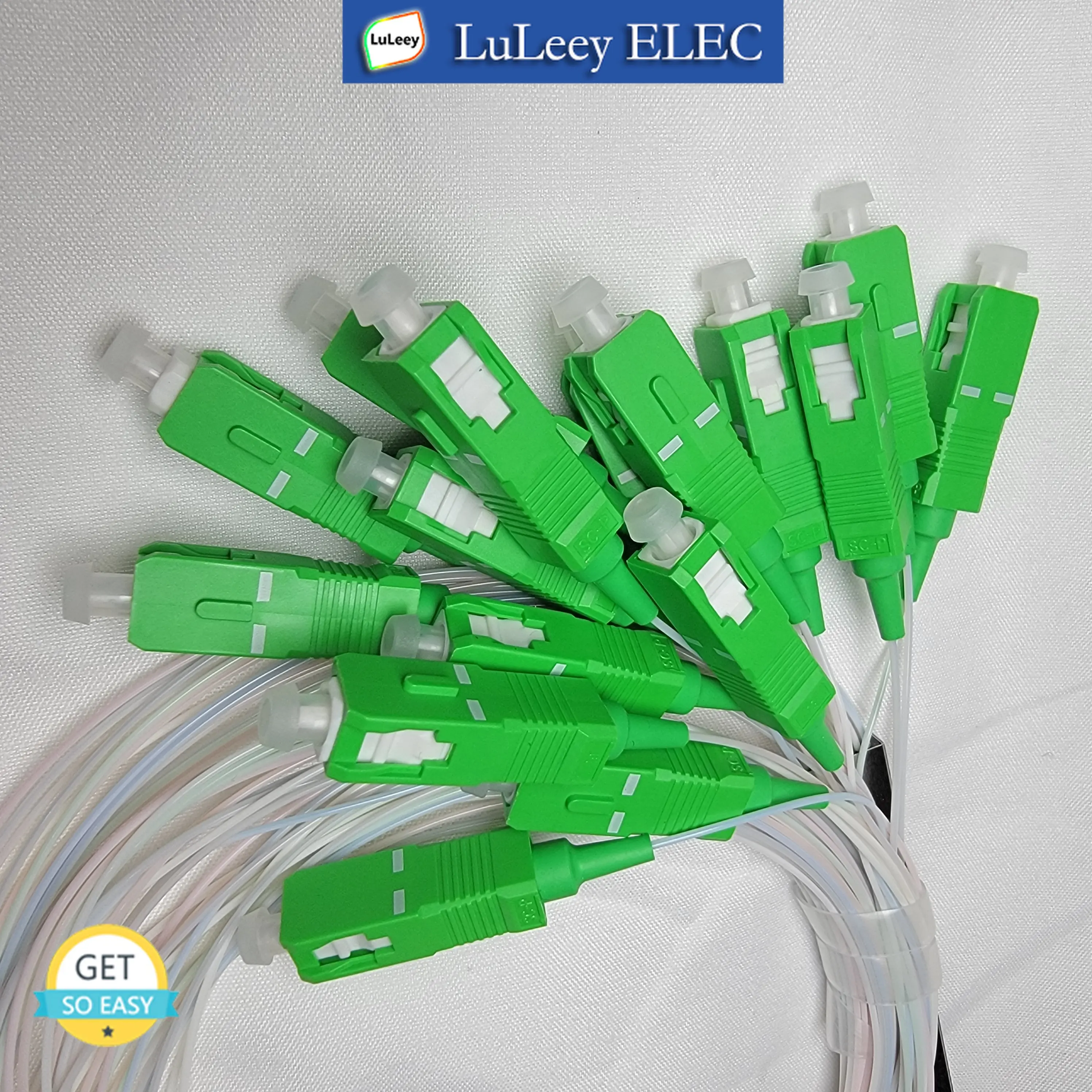 10 Pcs/Lot FTTH Fiber Optical Splitter 1X8 1X16 PLC Fiber Splitter SC/APC SM 0.9mm G657A1 PVC 1m free shipping