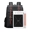 2023 Men Backpack PU Leather Bagpack Large Laptop Backpacks Male Mochilas Black Schoolbag For Teenagers Boys Brown Sac A Dos 4