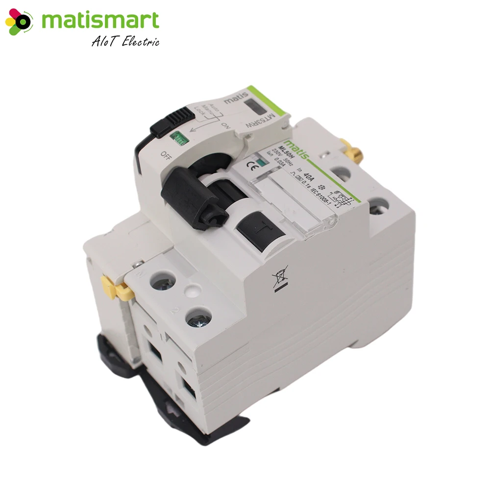 Matismart-reconectador Wifi inteligente tipo A, RCD, 2P, Tuya, 40A, 63A,  30mA, 100mA, 300mA