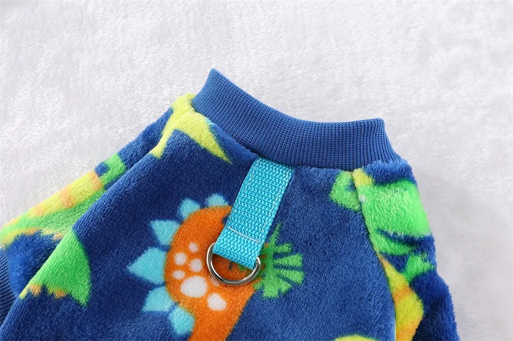 Herbst-Winter Haustier-Hundebekleidung: Warmer, Weicher Fleece-Jumpsuit für Kleine, Mittlere und Große Hunde, Katzen und Welpen mit Leinenring – Detail 17