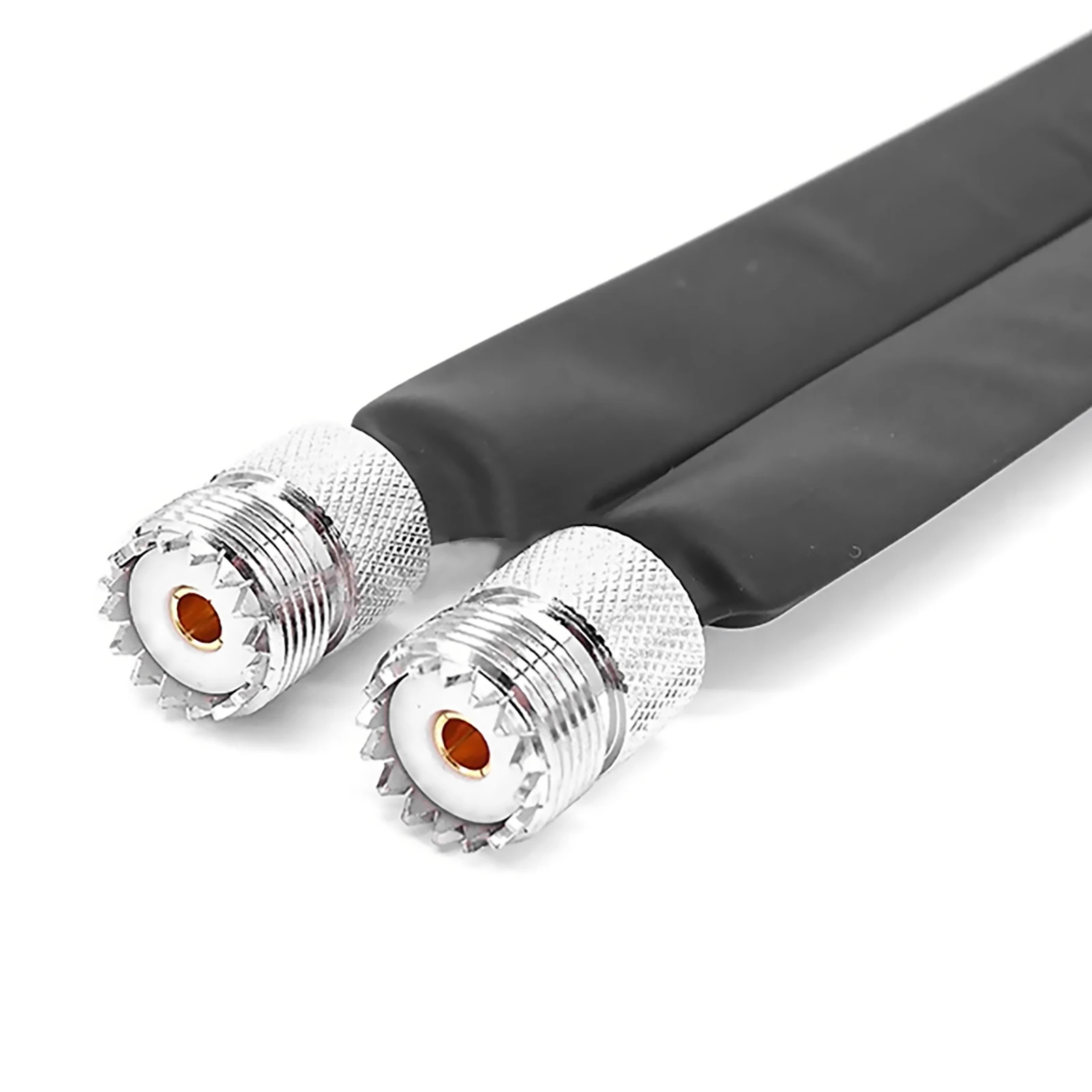 Câble Coaxial Plat UHF Vers UHF - Passe-fenêtre Pour Antenne, Radio, GPS - Longueur 40cm, Connecteurs SO239