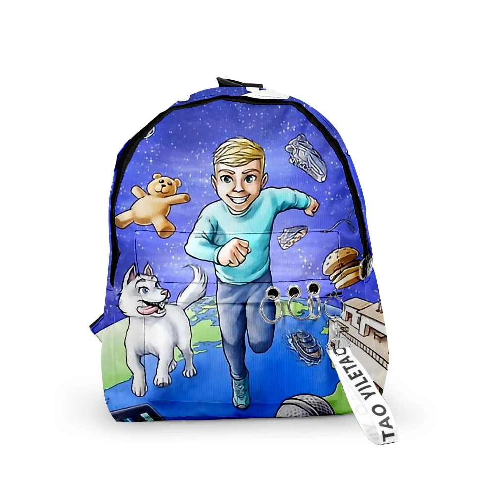 Classic Michou Notebook Backpacks Boys/Girls pupil School Bags 3D Print Keychains Oxford Waterproof Funny Cute Small Backpacks