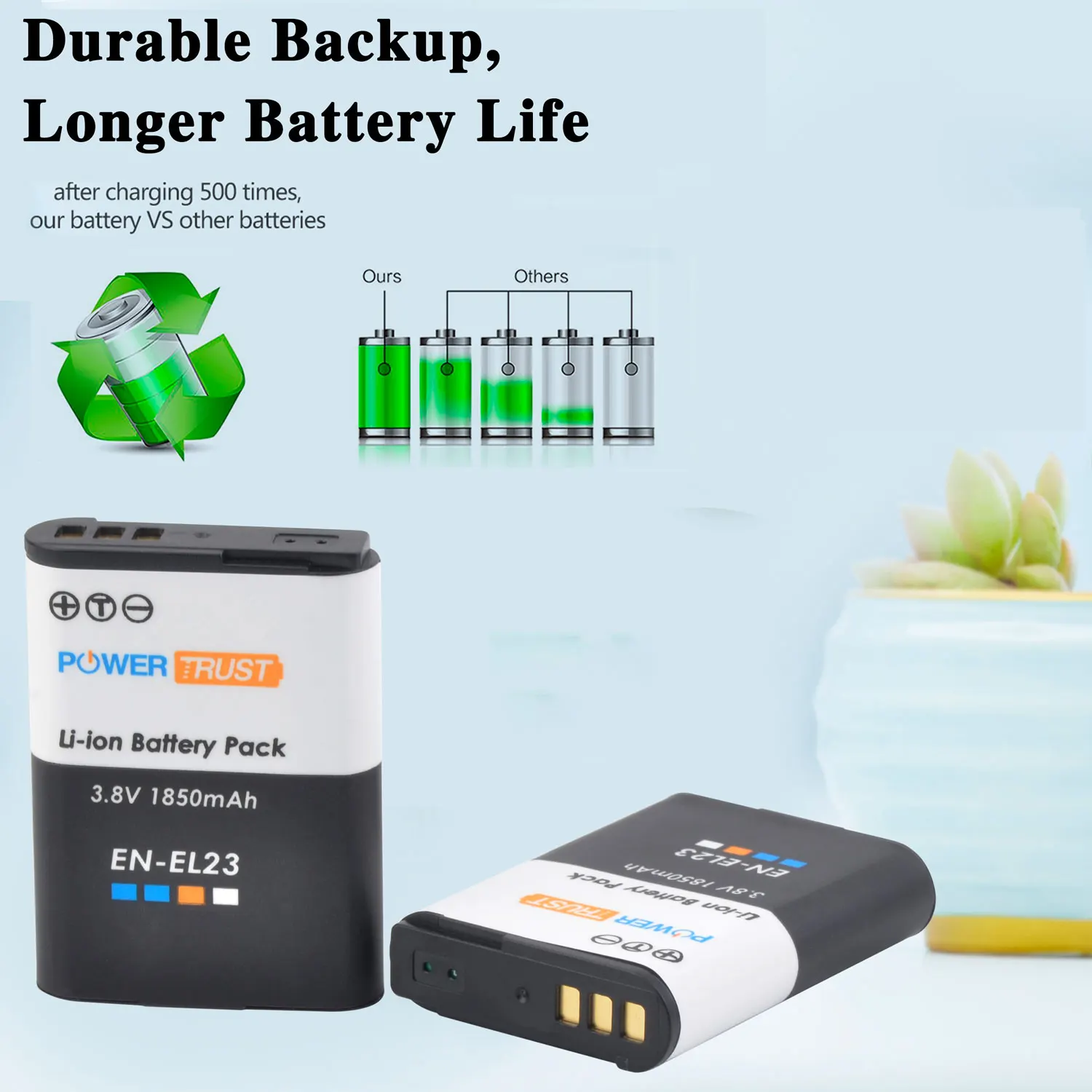 En-El23 Enel23 1850Mah Batteria E Caricabatterie Per Fotocamera Nikon Coolpix B700 P600 P610 P610S P900 P900S S810C