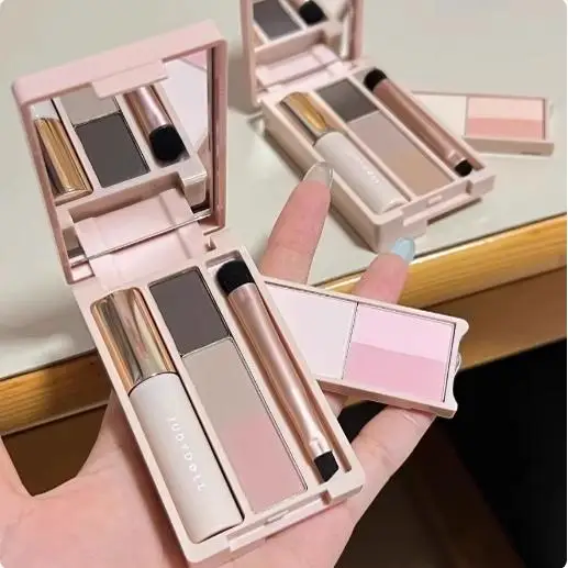 Judydoll All In Multi functional Eyeshadow Eyebrow Eyeliner Blusher Highlight Shadow Makeup Travel Portable Makeiup Plate Kit