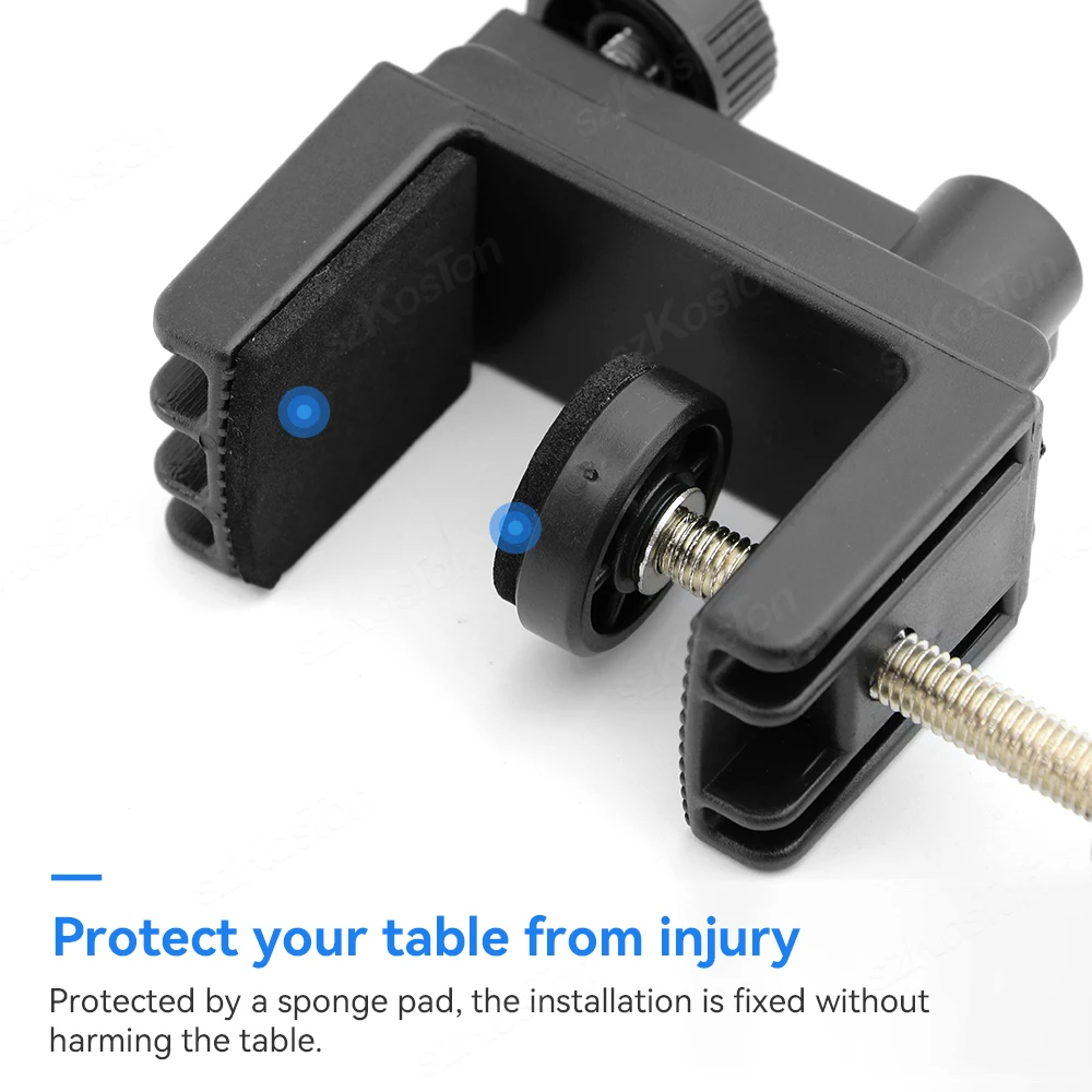 Tablet Holder Universal Bracket Clamp Long Arm Phone Tablet Holder Stand Replacement Part Desktop Clip Microphone Desk Lamp Ringlight