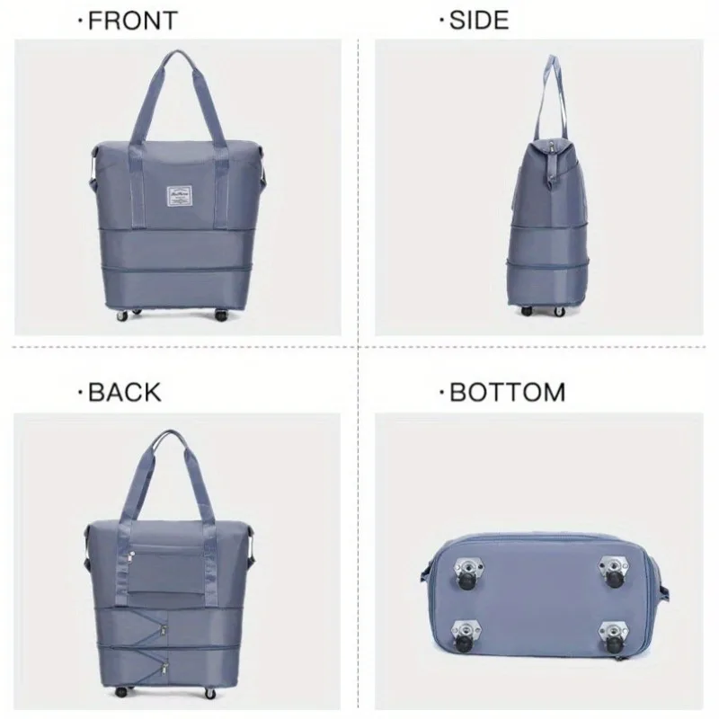 Foldable Travel Luggage Bag With Wheels For Moving And Storage_voghion.com