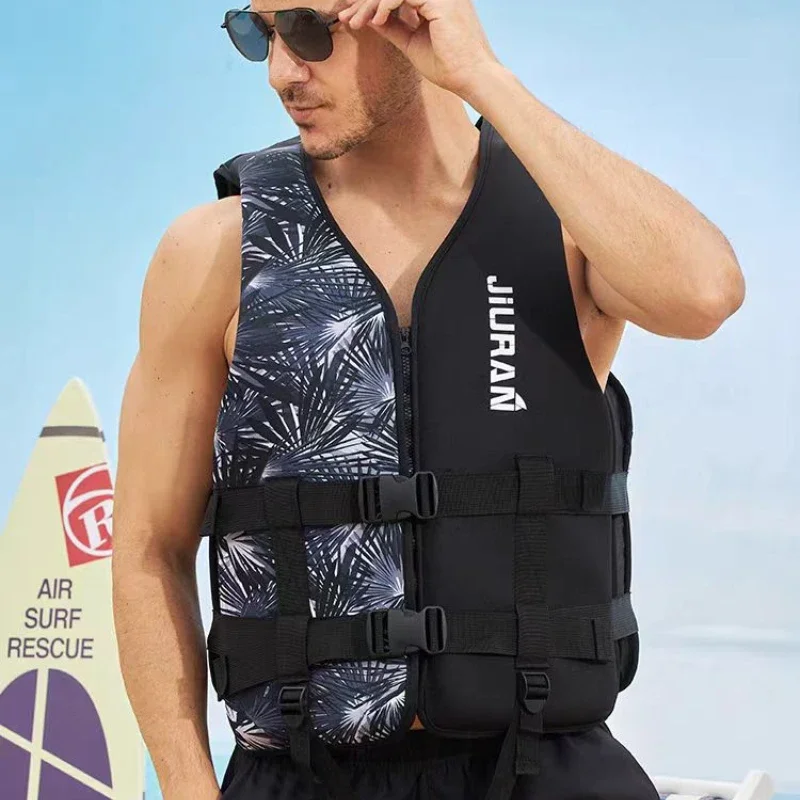 Life Jacket Large Buoyancy Neoprene Life Vest Surf Raft Kayak Fishing Jet Ski Water Sport Safety Swimming Rescue Life Jacket