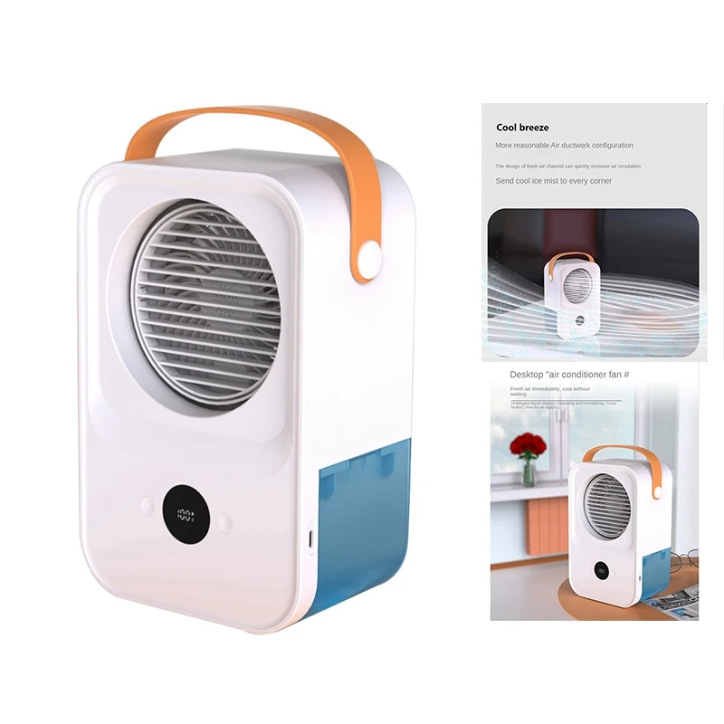

Portable Air Cooler Fan USB Mini Air Conditioner Humidifier Digital Display Electric Fan For Office Home