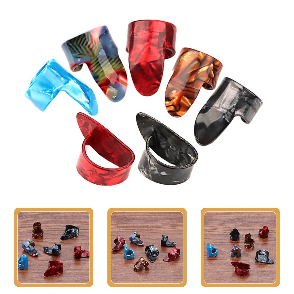 

7 Pcs Finger Cot Pick Picks Protector Thumb for Acoustic Guitar Banjo Multifunctional