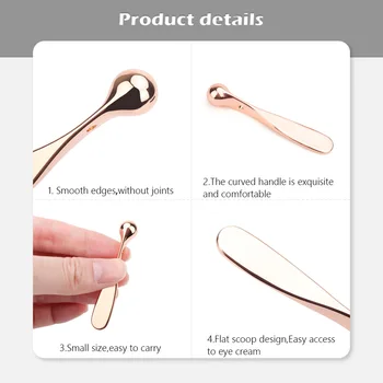 Eye Cream Massager Applicator for Facial Massage Mini Sticks Wrinkle Metal Skin Care Massage Tool Eye Massage Reduces Puffiness - Thumbnail 3