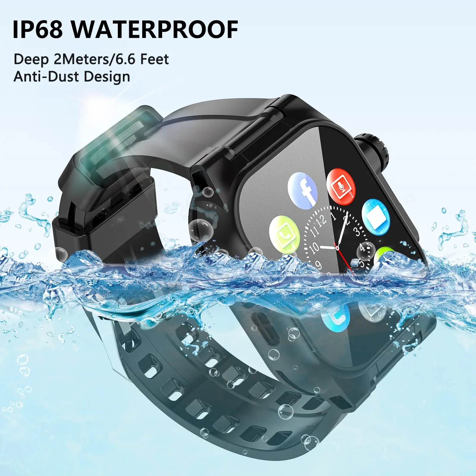 Waterproof Silicone Sport Case + Strap