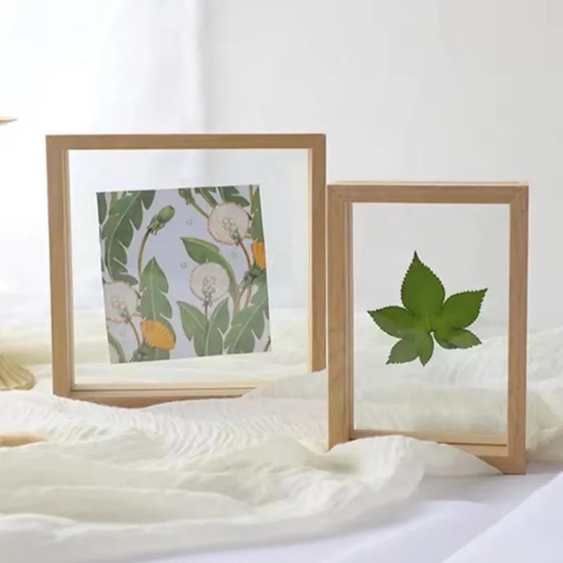 Double-sided Insert Photo Frame Acrylic Photo Frame Creative Transparent Leaf Specimen Display Home Decoration Photo Frame Acrylic Display Holder