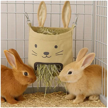 Hanging Rabbit Hay Feeder Bag 1