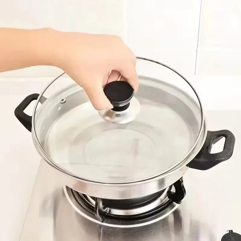 10/1PCS Universal Pan Lid Handle Heat-Resistant Cooking Pan Lid Replacements Stainless Steel Pot Knobs Kitchen Cookware Parts 2