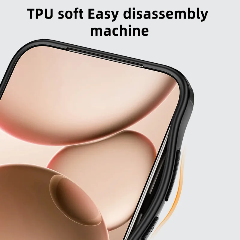 Enhanced Magnetic Shockproof Phone Case with Airbag Design - Matte Translucent Finish
