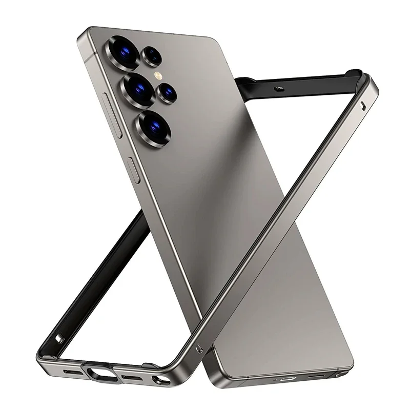 Premium Metal Bumper Aluminum Frame Slim Hard Case with Soft Inner Shockproof Lining