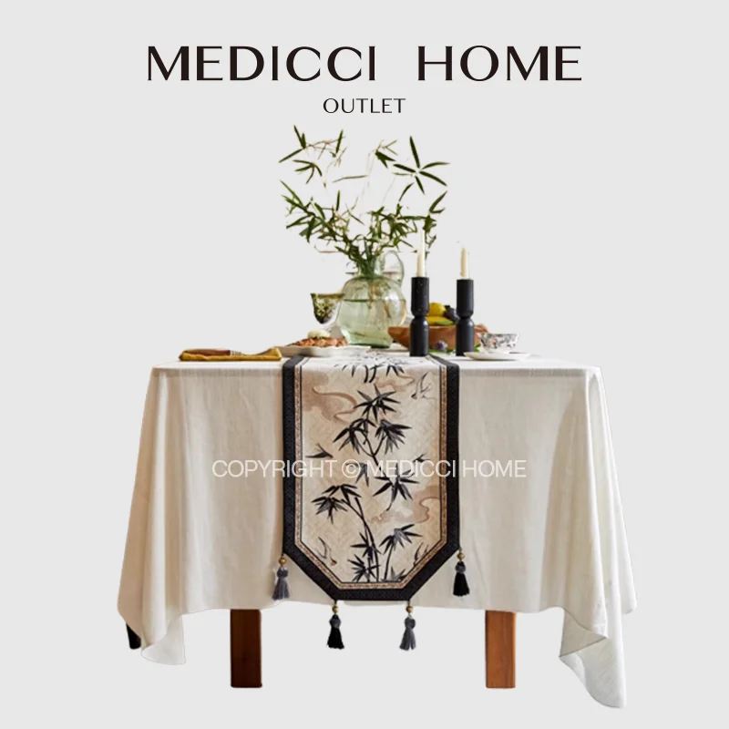 medicci-nappe-de-table-chic-d'inspiration-asiatique-decoration-rustique-de-ferme-en-bambou-cuir-oral-elu-imprime-hirondelle