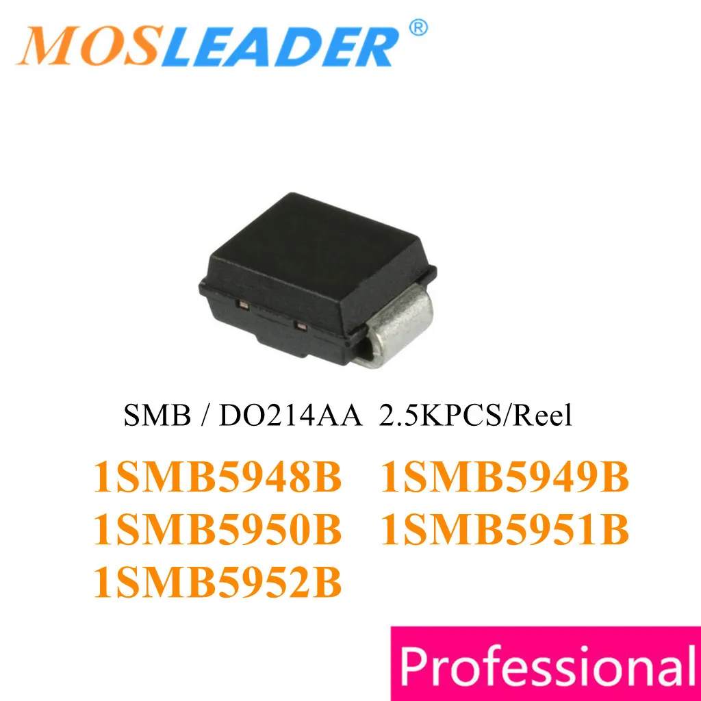 

Mosleader 2500 шт. SMB 1SMB5948B 1SMB5949B 1SMB5950B 1SMB5951B 1SMB5952B DO214AA 1SMB5948 1SMB5949 1SMB5950 1SMB5951 1SMB5952