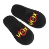 Custom Spanish National Emblem Vox Memory Foam Slippers Women Cozy Warm Spain Flag House Slippers 1