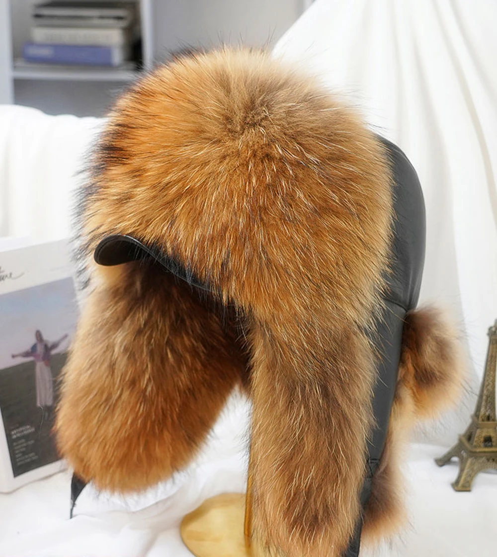 Leuke Wasbeer Staart Cap - Winddichte Hoed voor Winter en Skiën - Warme