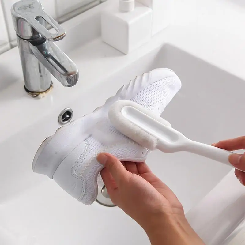 Shoe Scrubber Brush Double-Ended Shoe Scrubbing Cleaning Brush Soft Bristle Laundry Brush for Tennis Shoes Sneaker Cleaning