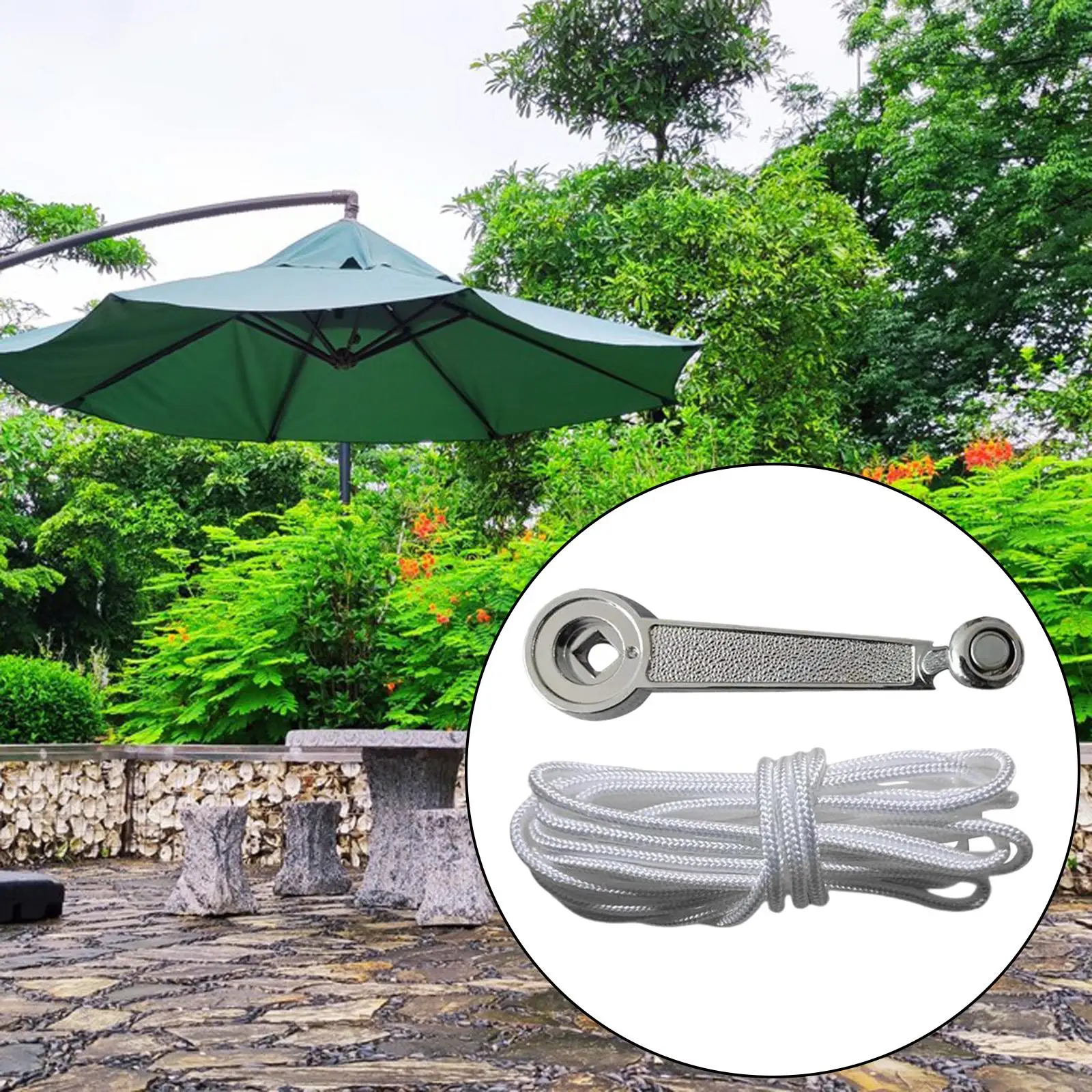 Umbrella Crank Handle Patio Umbrella Universal Heavy Duty Holder Parts Arm for Courtyard Outdoor Parasol Patio Picnic Beach
