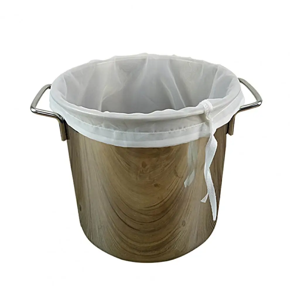 Filter Bag Drawstring Design Heat-Resistant Fabric Beer Homebrew Filter Bag Wine DIY Tools Party Supplies