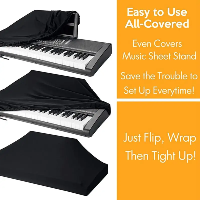 ElectricPianoDustCoverFor8861KeysKeyboardStretchableElastic