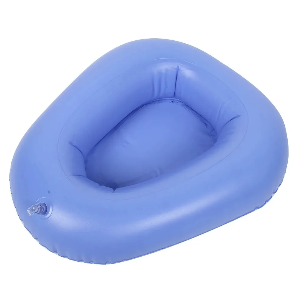 Household Inflatable Bedpan Elderly Patients Care Anti Bedsore Air Cushion Potty Blue(Blue ) 4