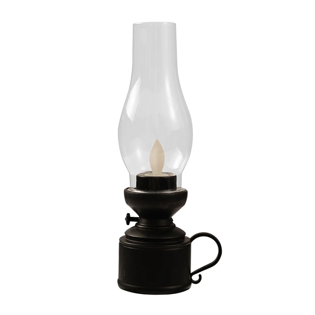 

Electronic Kerosene Lamp Decorative Oil Lantern Flameless Retro Component LED Office Rechargeable Table