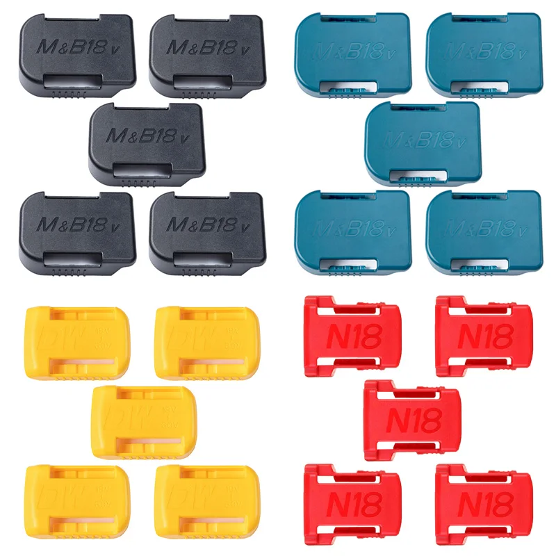 5PCS Battery Storage Rack Holder Case For Makita/Bosch/DEWLT/Milwaukee M&18 18V Lithium Battery Wall Mount Fixing Devices