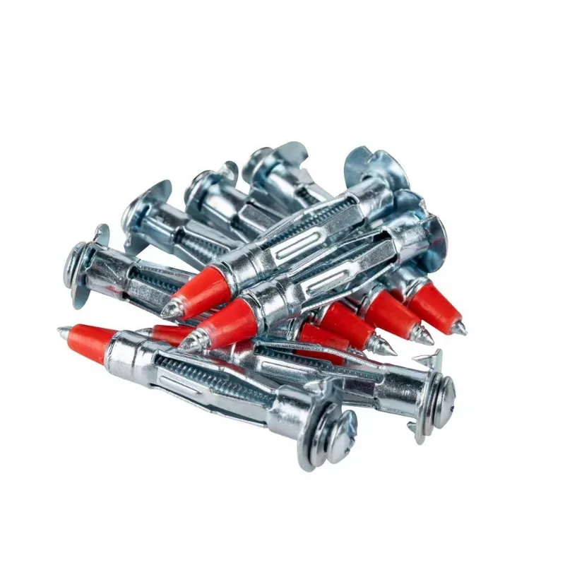 Red Pointed Expansion Rivets Cross Screws Galvanized Steel Hollow Walls Driven Anchoring Metal Fasteners Woodworking Bolt Sets