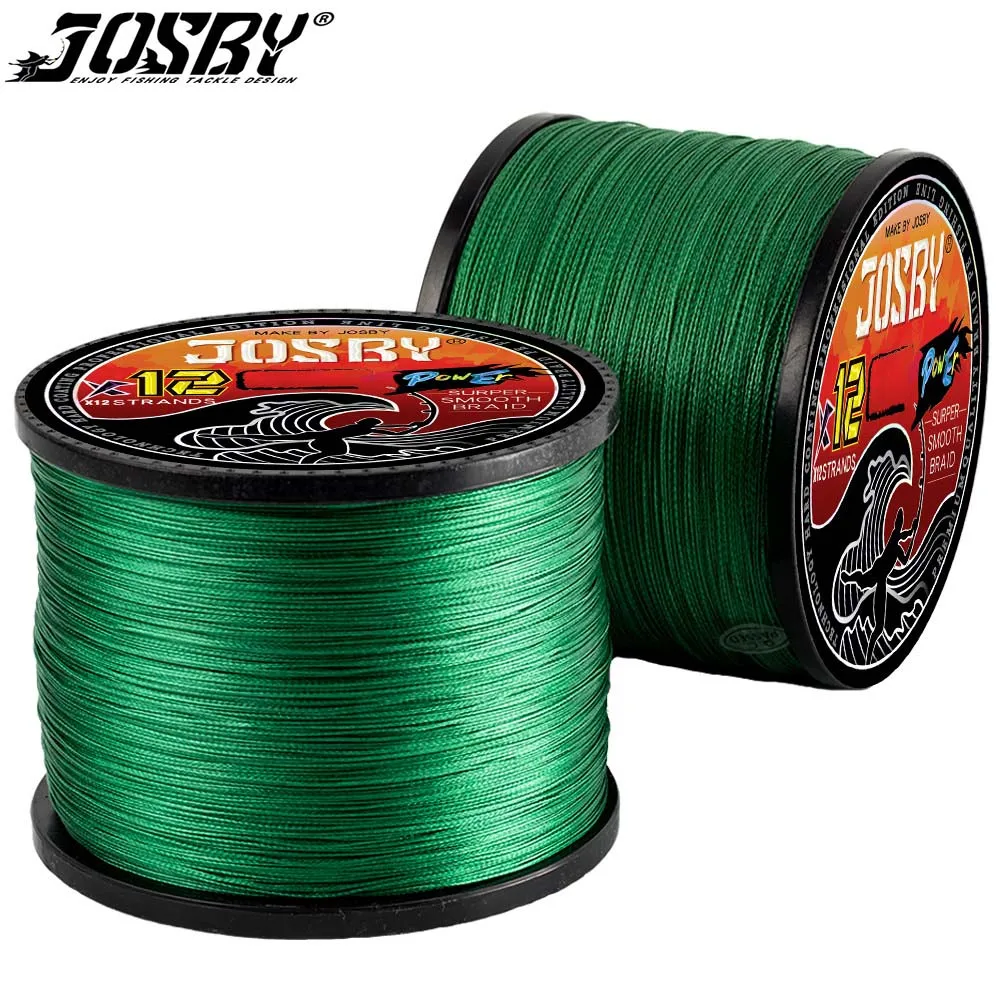 

JOSBY 300 м 500 м 1000 м 100 м 12 нитей сверхпрочная плетеная японская полиэтиленовая многонитевая леска для ловли карпа морская и пресноводная рыболовная леска