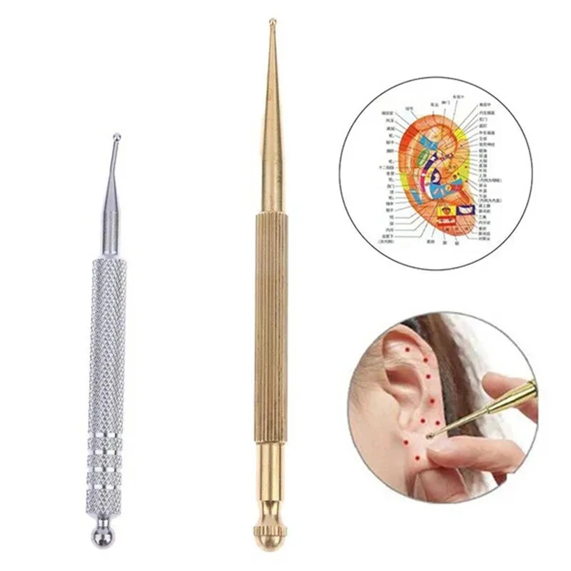 

Инструмент для массажа лица, рефлексотерапии, акупунктурная ручка с двумя головками, инструмент для ухода за ушами, точечный зонд, ручка-массажер для лица и ушей