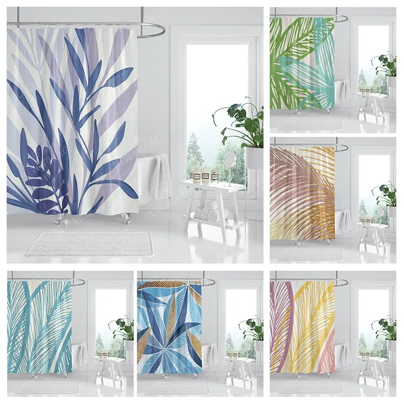 

Waterproof fabric shower curtain Bathroom curtain accessories 180x200 Bath curtain for shower 240*200 nordic boho decor 240x200