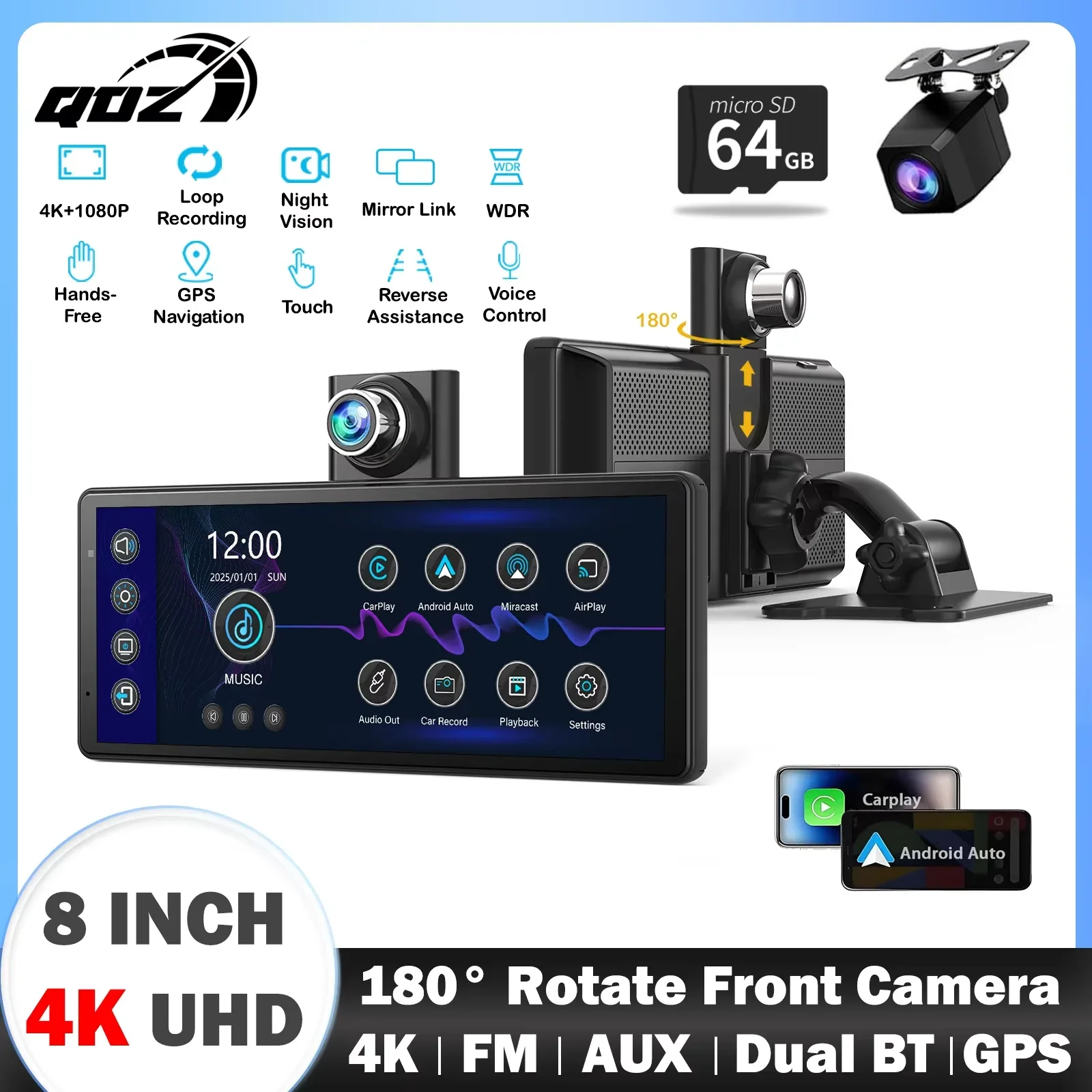 9-Inch 4K Dash Cam 1